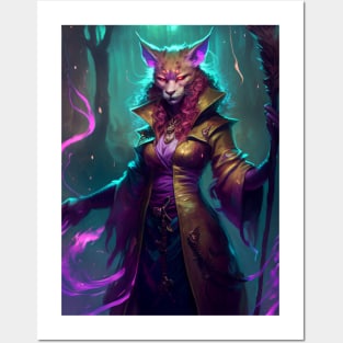 Female Caracal Warlock Posters and Art